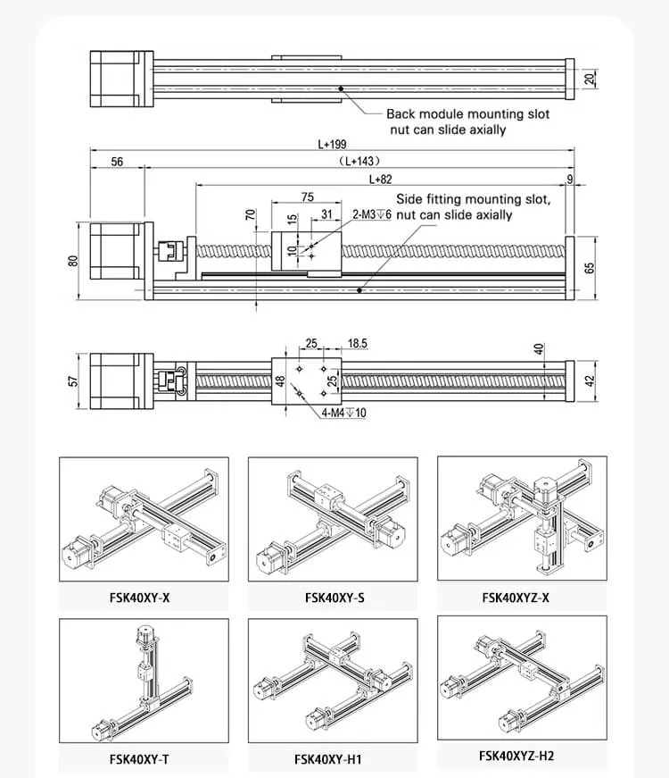 Linear Motion System Rail Guide Xyz Stage Multi-Axis Gantry Robot 3 Axis CNC Motorized Table Industrial Robotic Arm